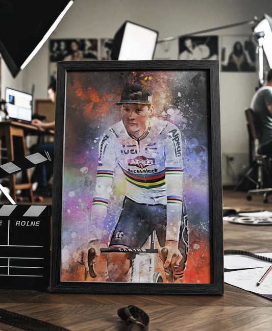 Matthieu van der Poel ingelijste poster waterverf