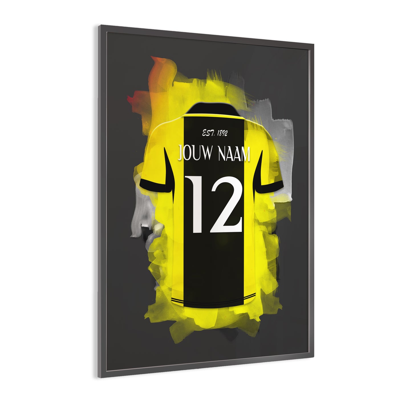 Vitesse Arnhem wanddecoratie - Gepersonaliseerde poster - Voetbal fan cadeau