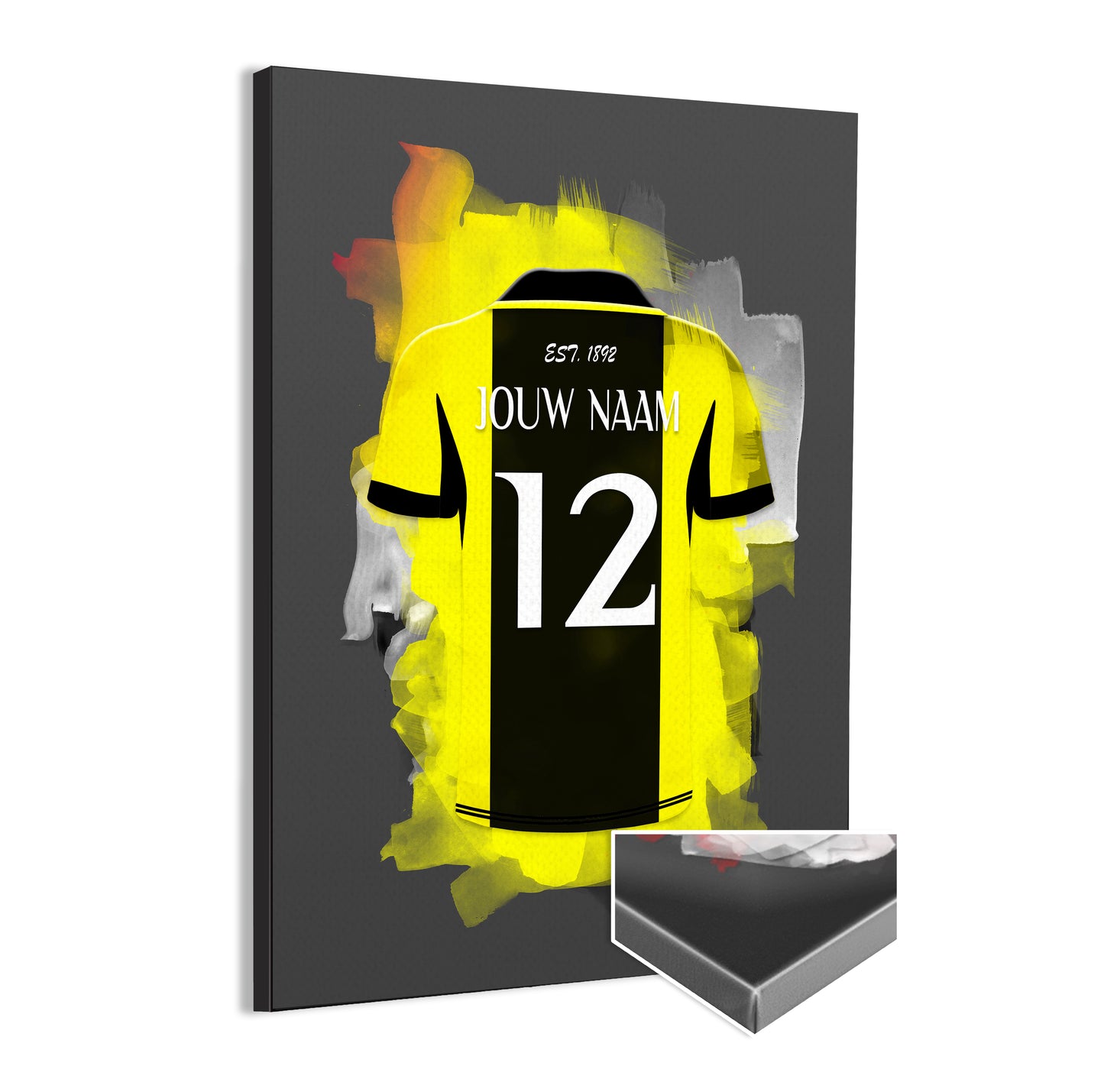 Vitesse Arnhem wanddecoratie - Canvas poster - Voetbal fan cadeau
