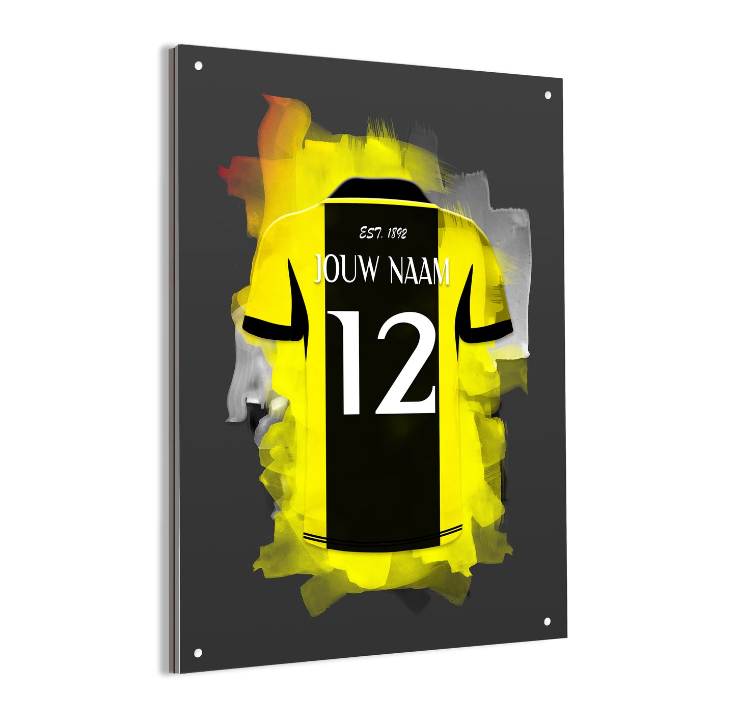 Vitesse Arnhem wanddecoratie - Dibond poster - Voetbal fan cadeau
