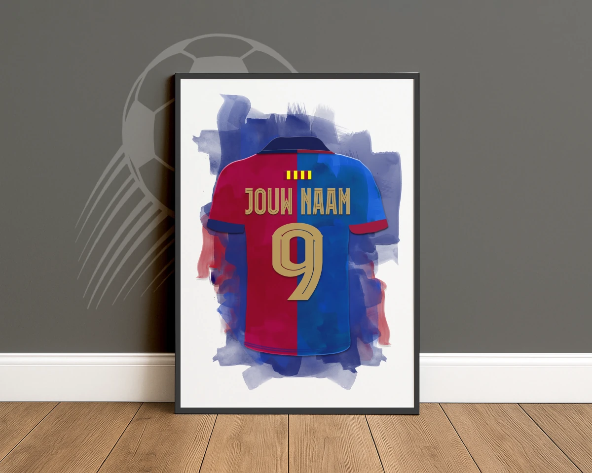 FC Barcelona voetbal poster met naam
