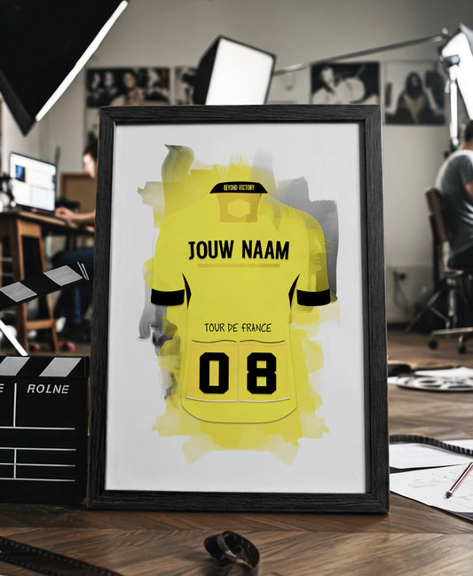 Poster Tour de France met personalisatie - Ingelijste poster