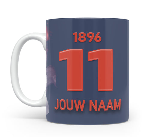 Willem 2 Tilburg voetbal mok met personalisatie - Willem II voetbal fan cadeau kopen