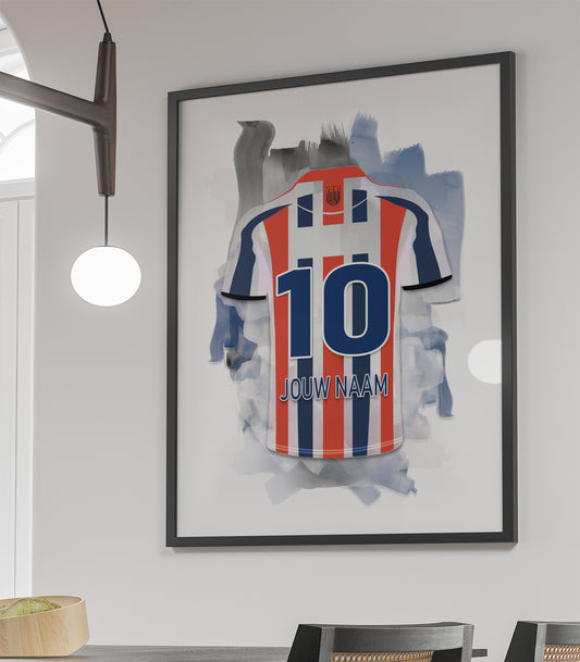 Willem II Tilburg poster met naam kopen