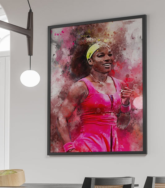 Serena William tennis ingelijste poster