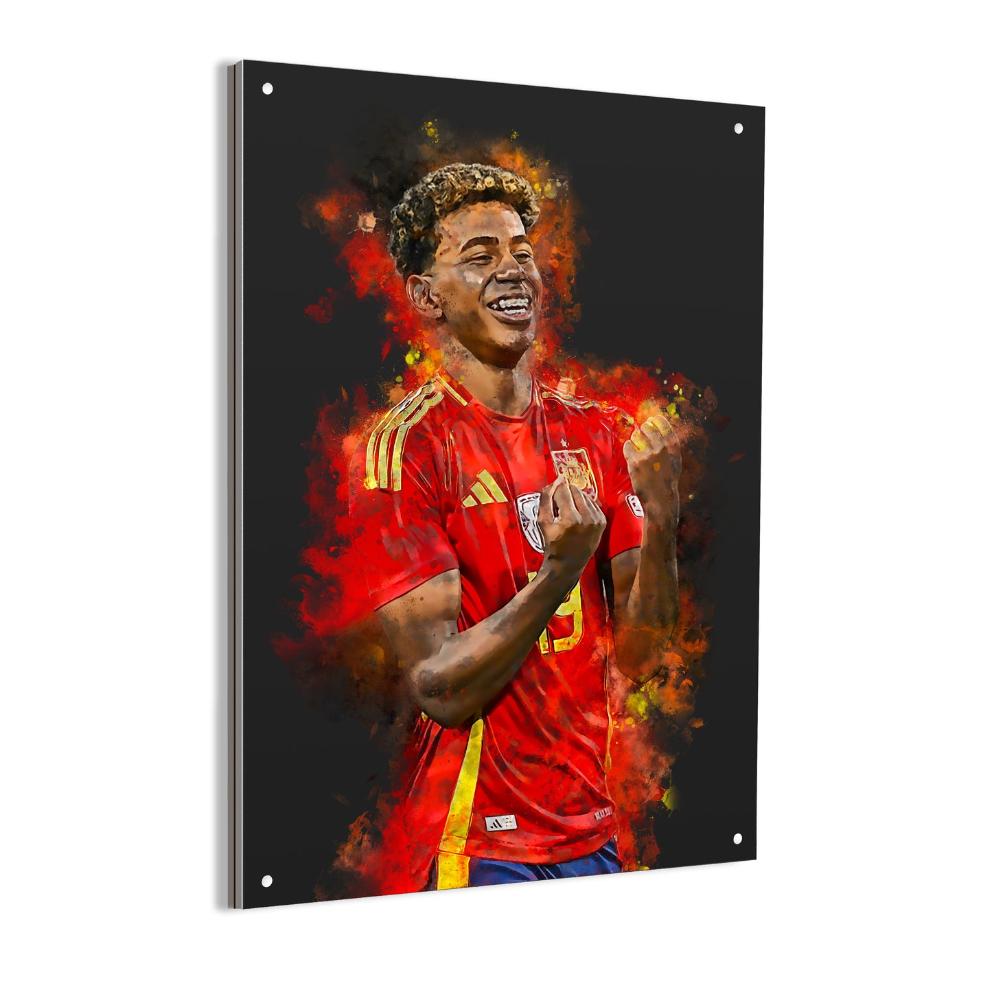 Lamine Yamal aluminium dibond poster - voetbal speler muur decoratie