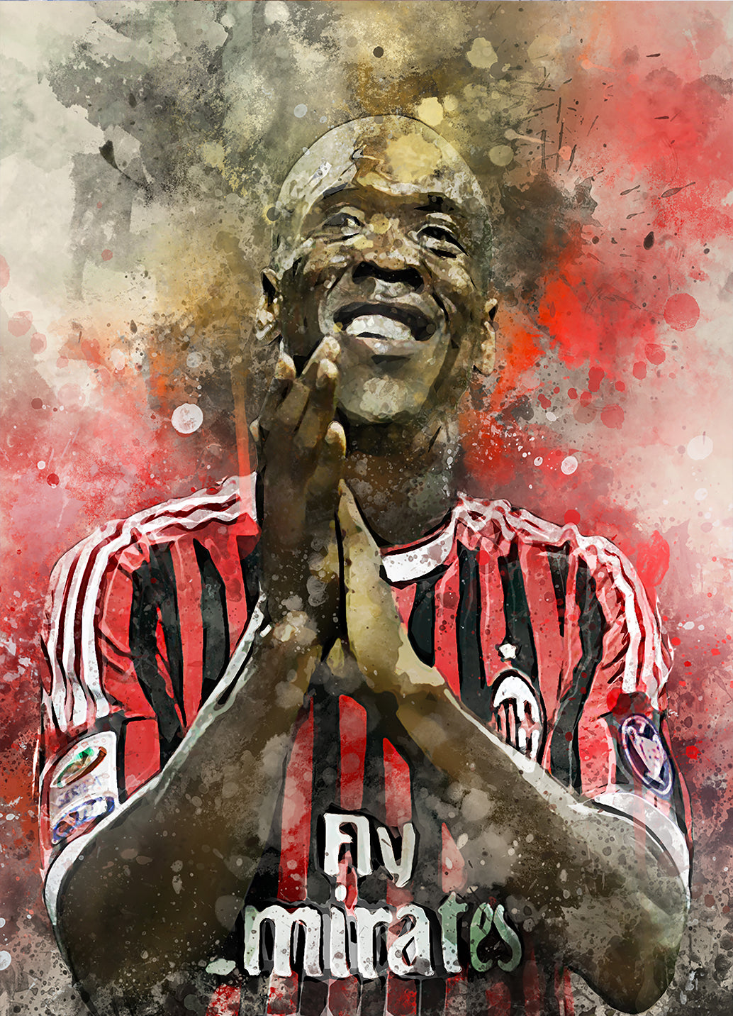 Seedorf voetbal poster – Wallofprints, image size:1034x1432
