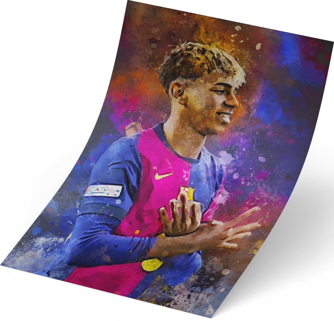 Top 10 populaire voetbalspelers posters in unieke watercolor-stijl