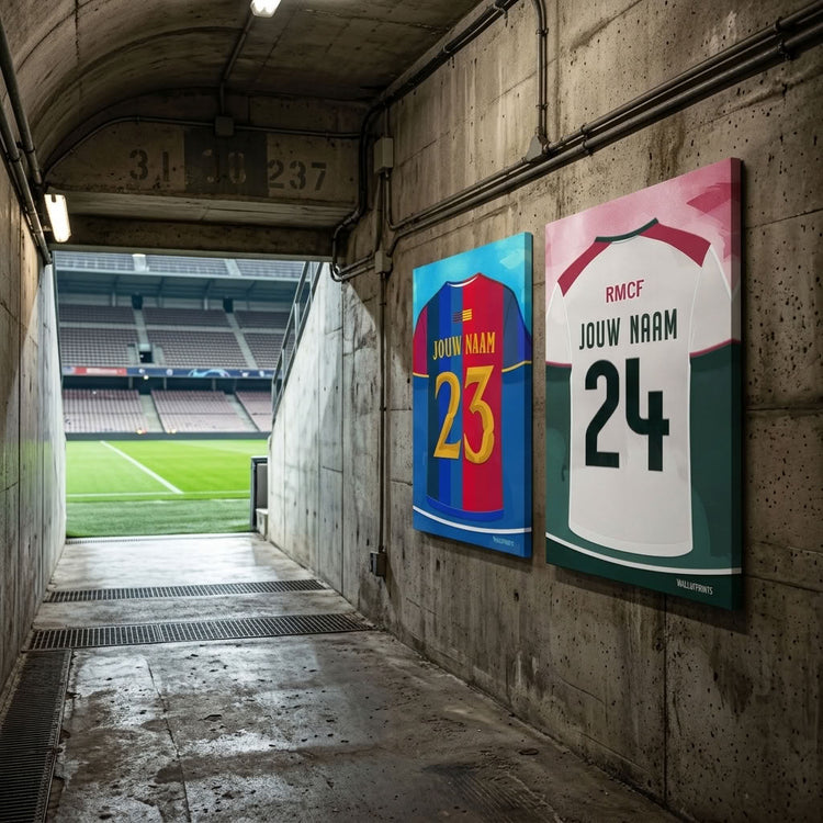Wallofprints Voetbal Wanddecoratie Gepersonaliseerde Posters