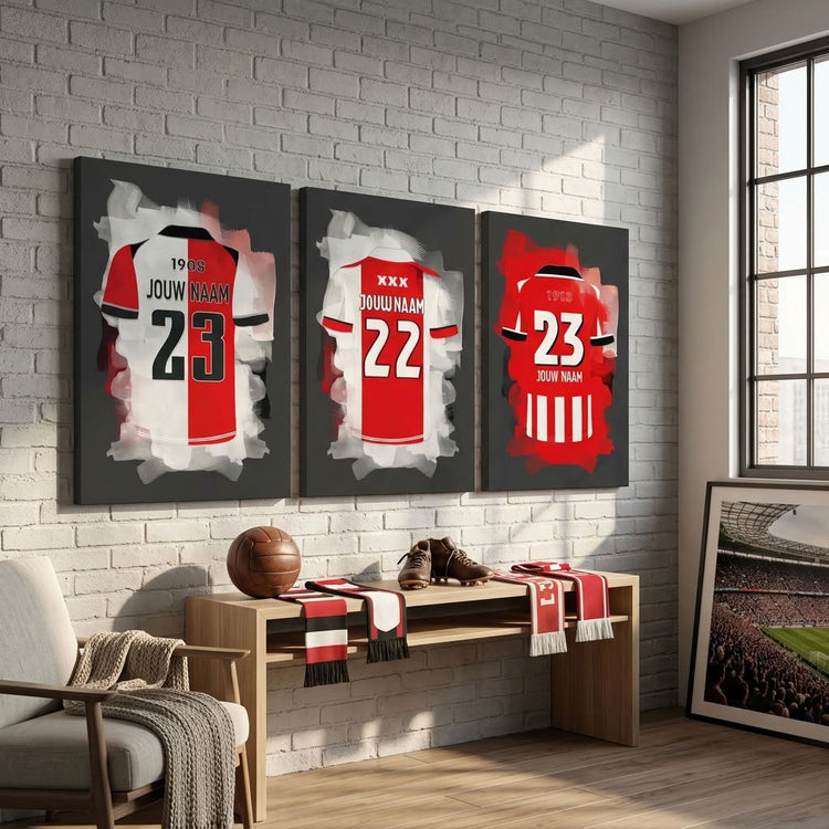 Voetbal Wanddecoratie Eredivisie Teams - Gepersonaliseerde Ingelijste Posters Canvas Aluminium