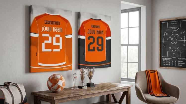 Voetbal Wanddecoratie Aluminium Dibond Gepersonaliseerd  Cadeau
