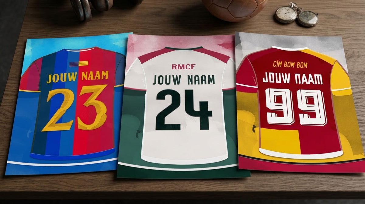 Voetbal Muurdecoratie Canvas Frame Gepersonaliseerd Jongenskamer Cadeau