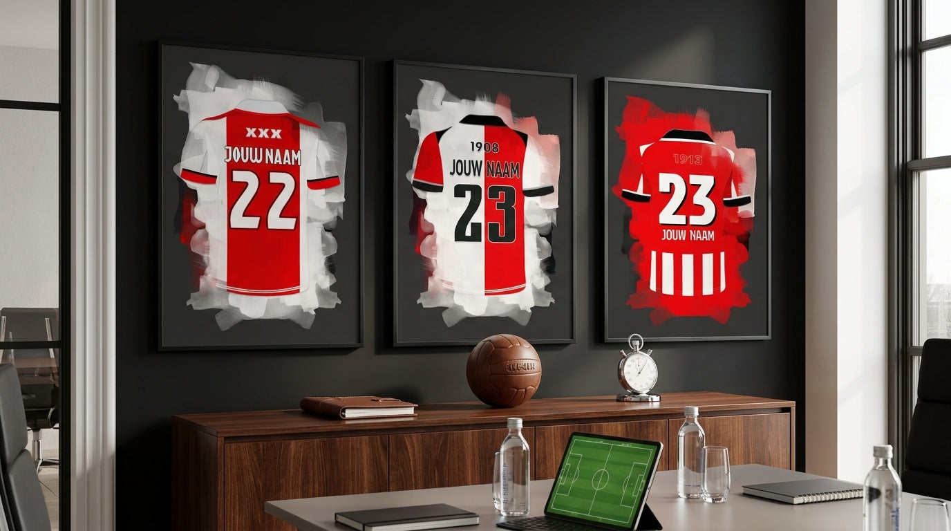 Voetbal Muurdecoratie Ingelijste Posters Gepersonaliseerd Verjaardag Cadeau