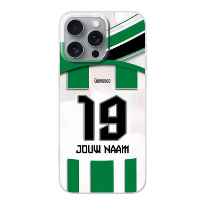 FC Groningen telefoonhoesje met personalisatie iPhone