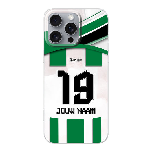 FC Groningen telefoonhoesje met personalisatie iPhone