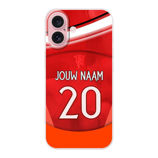 Manchester United telefoonhoesje met naam iPhone