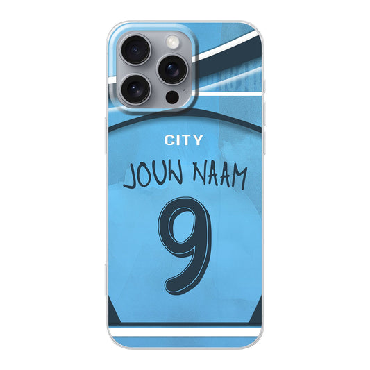 Manchester City telefoonhoesje met naam iphone