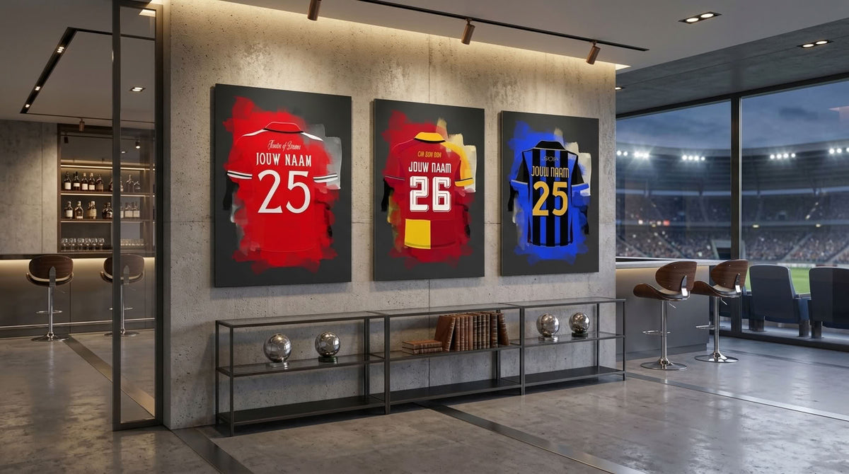 Voetbal Wanddecoratie Aluminium Dibond Gepersonaliseerd  Cadeau