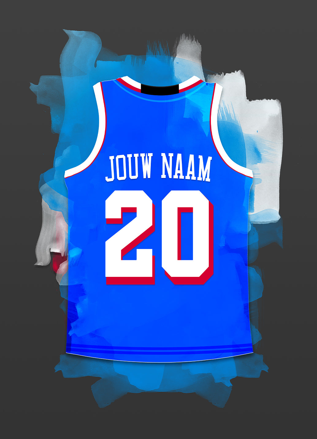 Philadelphia 76ers basketbal poster - uniek basketbal cadeau - losse poster met zwarte achtergrondkleur