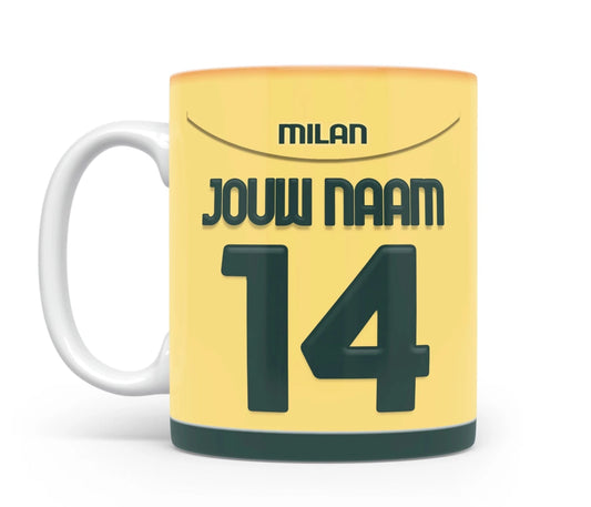 AC Milan Koffie Mok Met Naam Voetbal Cadeau Relatiegeschenk