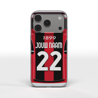 AC Milan Telefoonhoesje Gepersonaliseerd Voetbal Cadeau