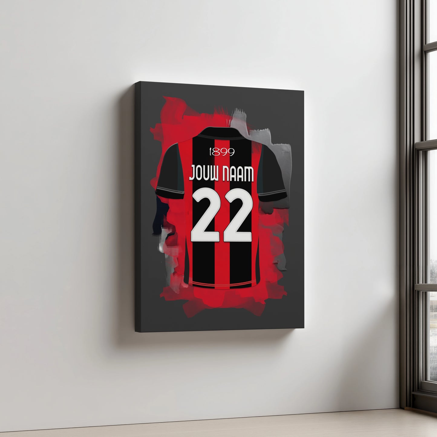AC Milan Aluminium Dibond Mancave Voetbal Cadeau Man