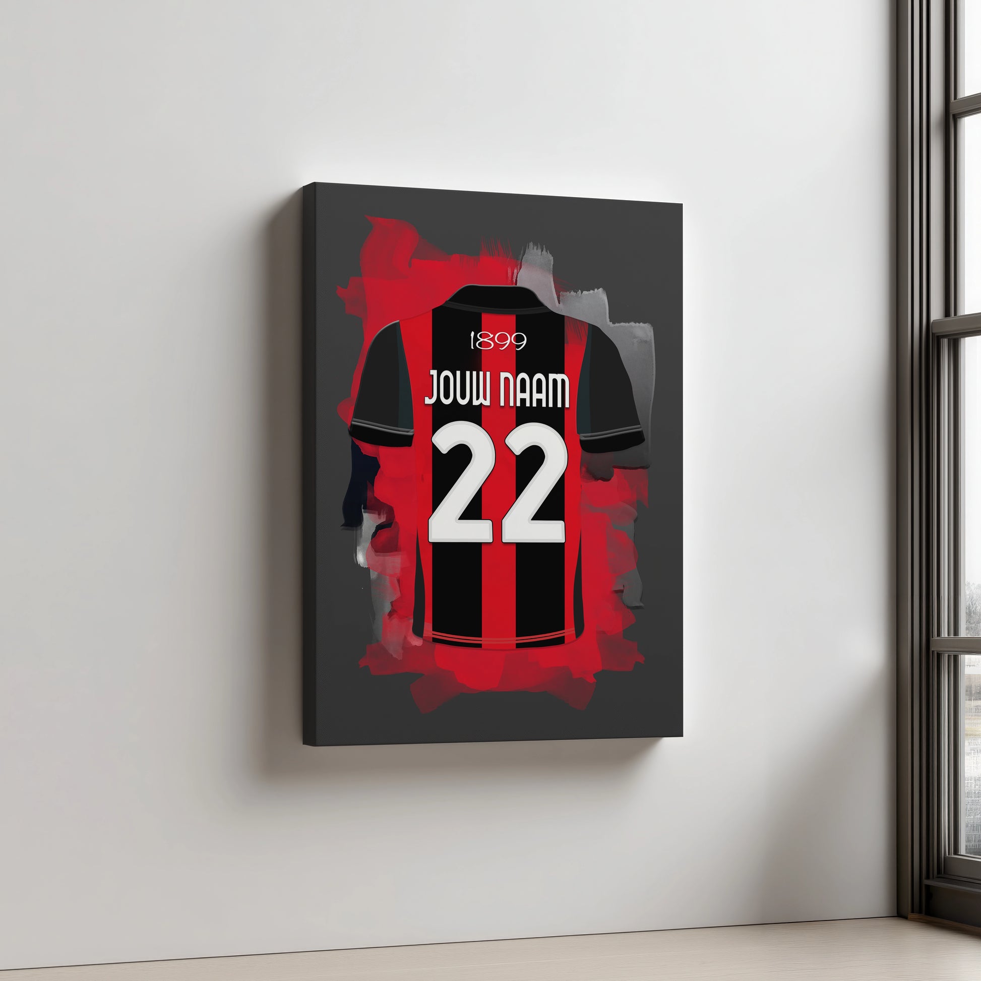 AC Milan Aluminium Dibond Mancave Voetbal Cadeau Man