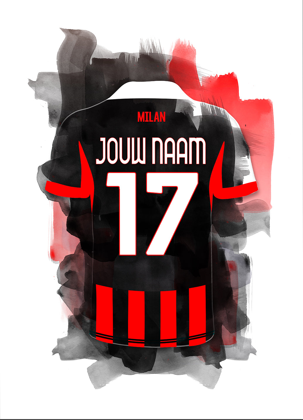 AC Milan poster met naam bestellen