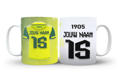 ADO Den Haag voetbal mok met personalisatie - ADO Den Haag voetbal fan cadeau kopen