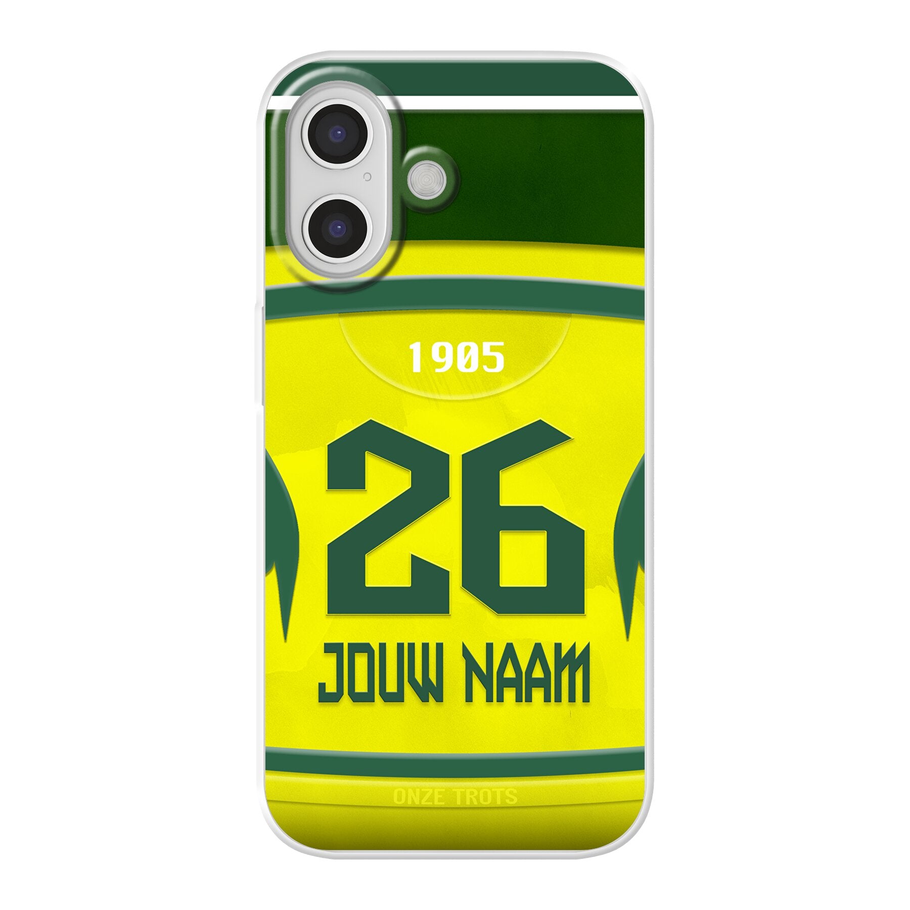 ADO Den Haag telefoonhoesje met naam - Apple iPhone - Voetbal fan kado