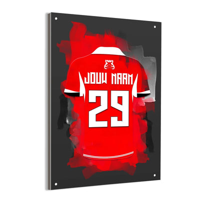 AZ Alkmaar Voetbal Aluminium Dibond Mancave Wanddecoratie