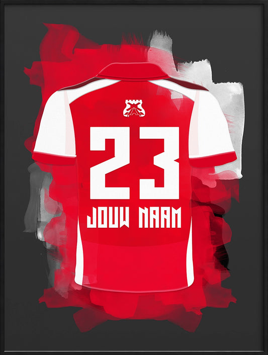 AZ Alkmaar Voetbal Poster Gepersonaliseerd Voetbal Cadeau