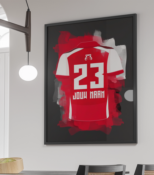 AZ Alkmaar Voetbal Poster Met Eigen Naam Voetbalfan Cadeau