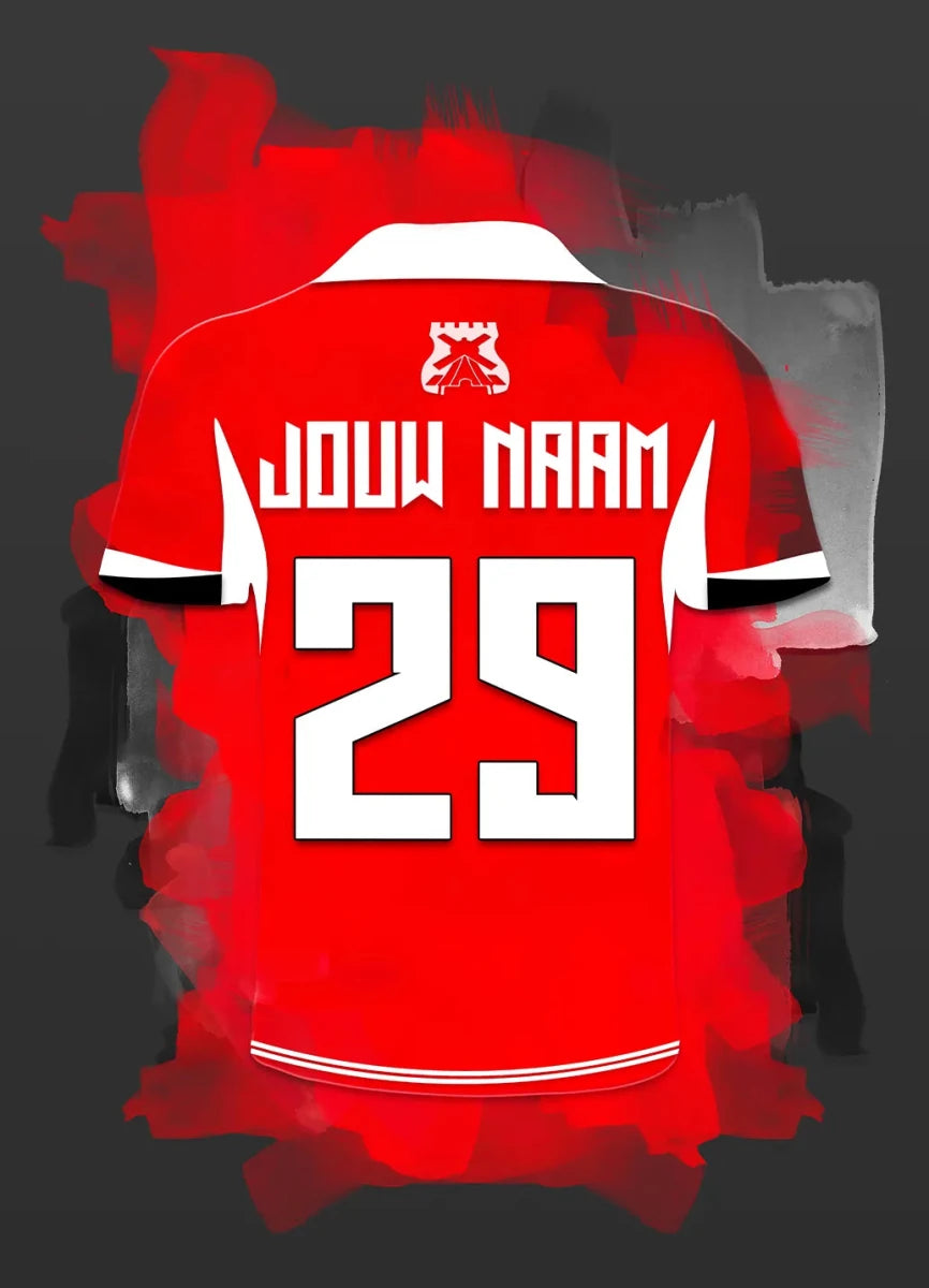 AZ Alkmaar Voetbal Poster Met Naam Personalisatie