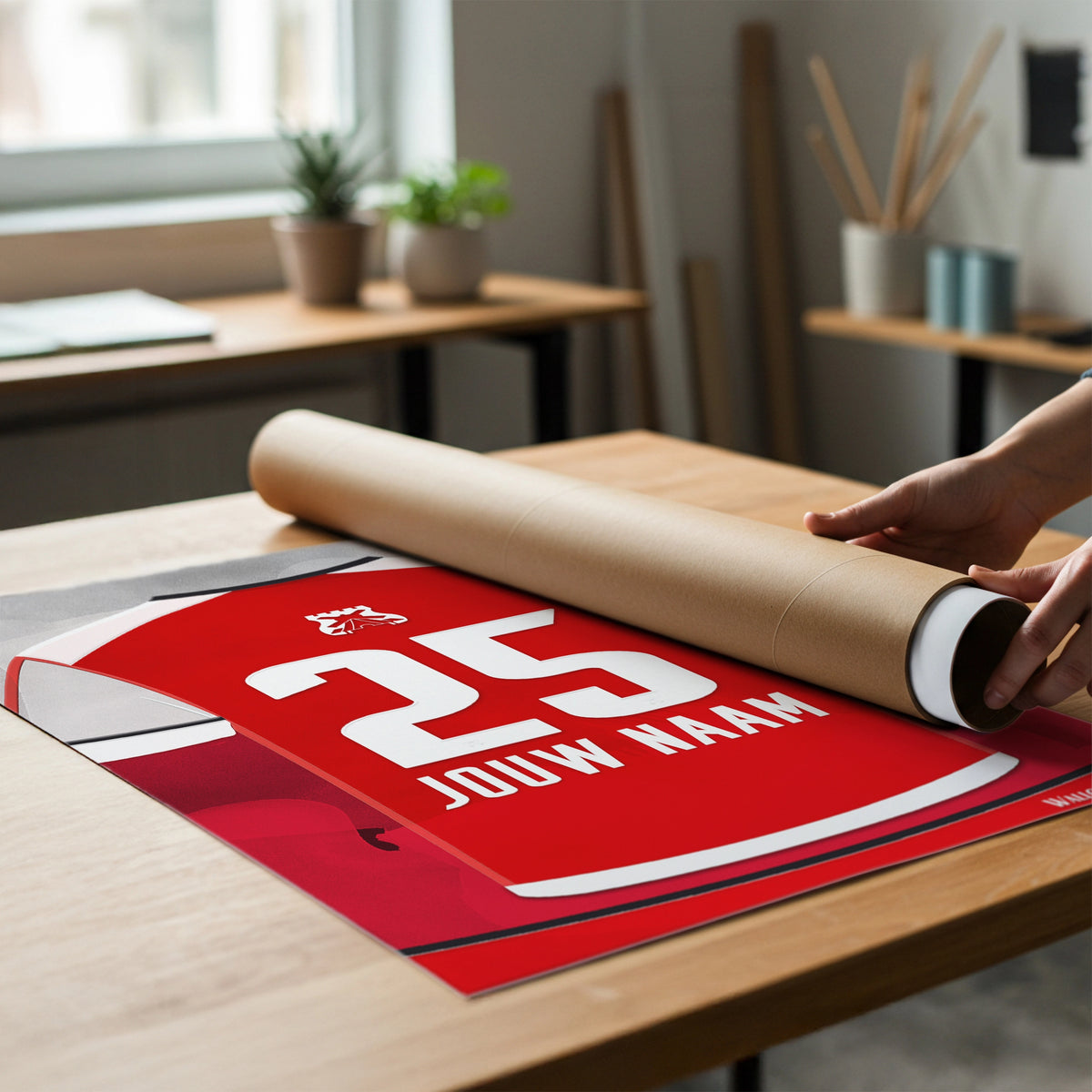 AZ Voetbal Wanddecoratie Poster Met Naam