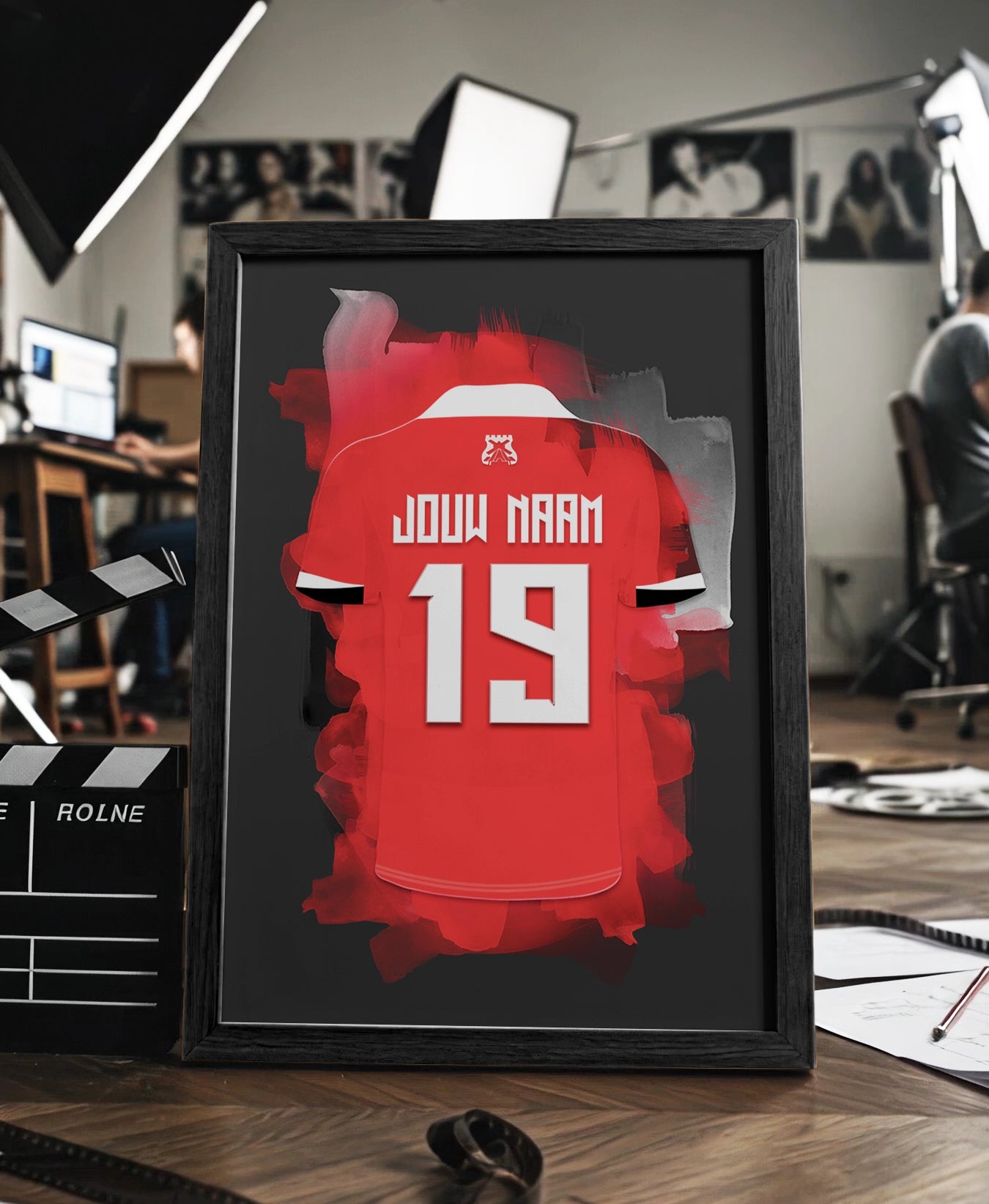 AZ Alkmaar ingelijste poster met naam