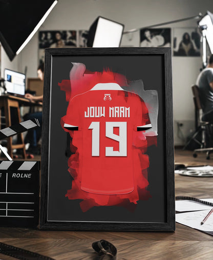 AZ Alkmaar ingelijste poster met naam