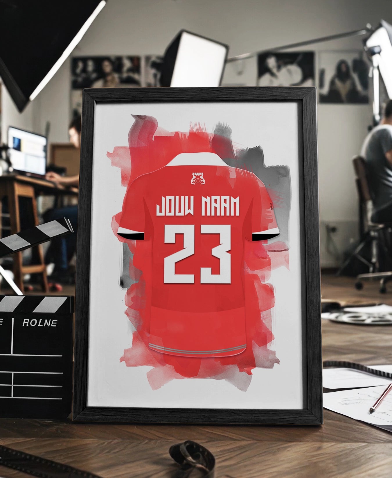 AZ Alkmaar ingelijste poster met naam