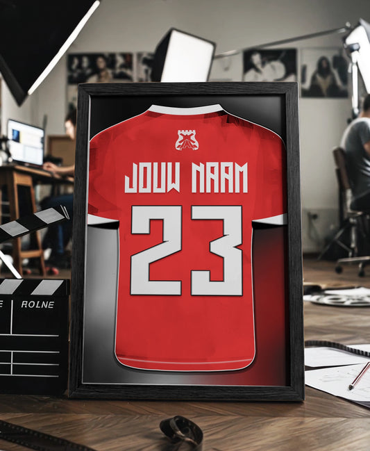 AZ Alkmaar ingelijste poster met naam