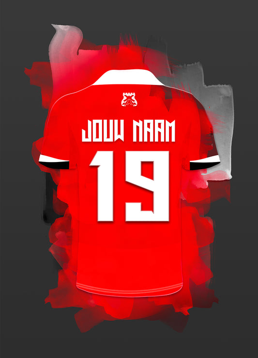 AZ Alkmaar wanddecoratie - Losse poster - Voetbal fan cadeau