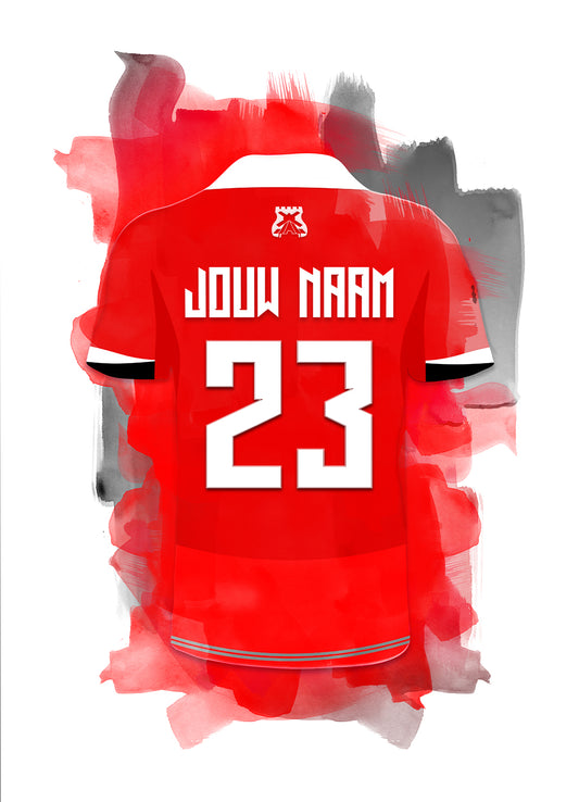 AZ Alkmaar wanddecoratie - Losse poster - Voetbal fan cadeau