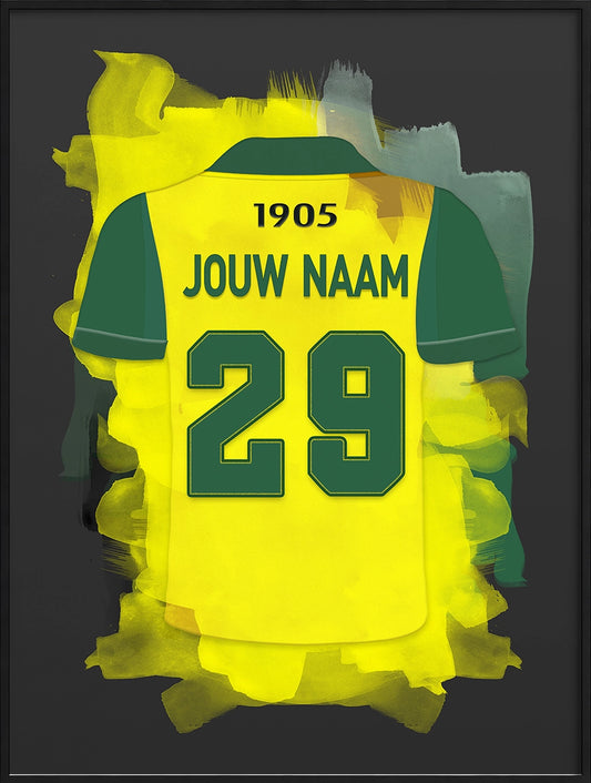 Ado Den Haag Voetbal Poster Met Eigen Naam Personalisatie Jongenskamer Voetbalfan