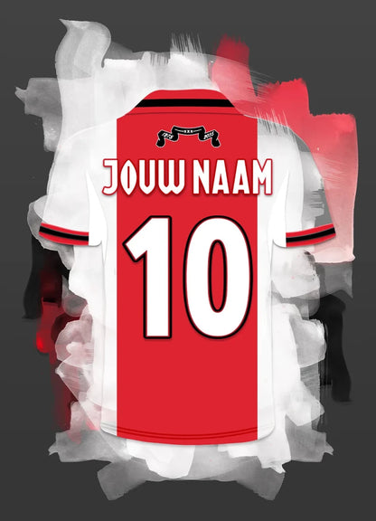 Ajax Amsterdam Voetbal Poster Met Naam Personalisatie