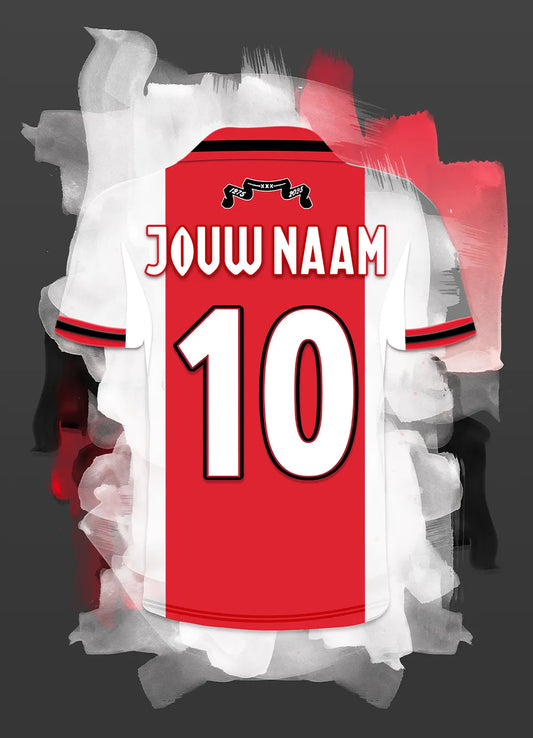 Ajax Amsterdam Voetbal Poster Met Naam Personalisatie