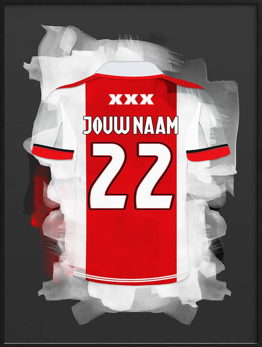 Ajax Amsterdam Voetbal Poster Gepersonaliseerd Voetbalfan Cadeau