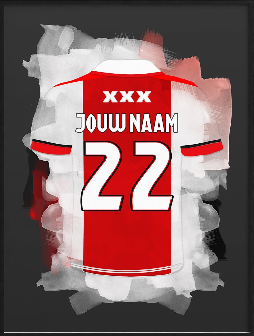 Ajax Voetbal Poster Gepersonaliseerd Voetbal Cadeau Voetbalfan