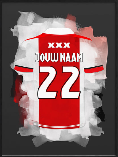 Ajax Voetbal Poster Gepersonaliseerd Voetbal Cadeau Voetbalfan