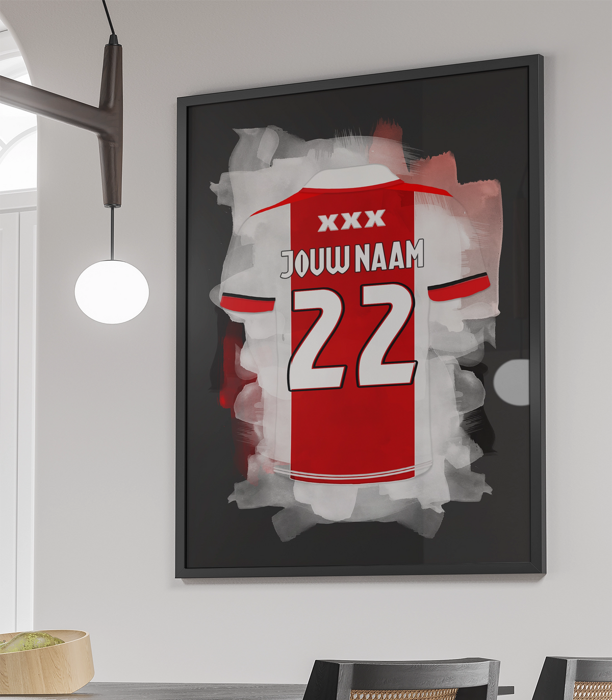 Ajax Ingelijste Poster Met Eigen Naam Verjaardag Cadeau Voetbalfan