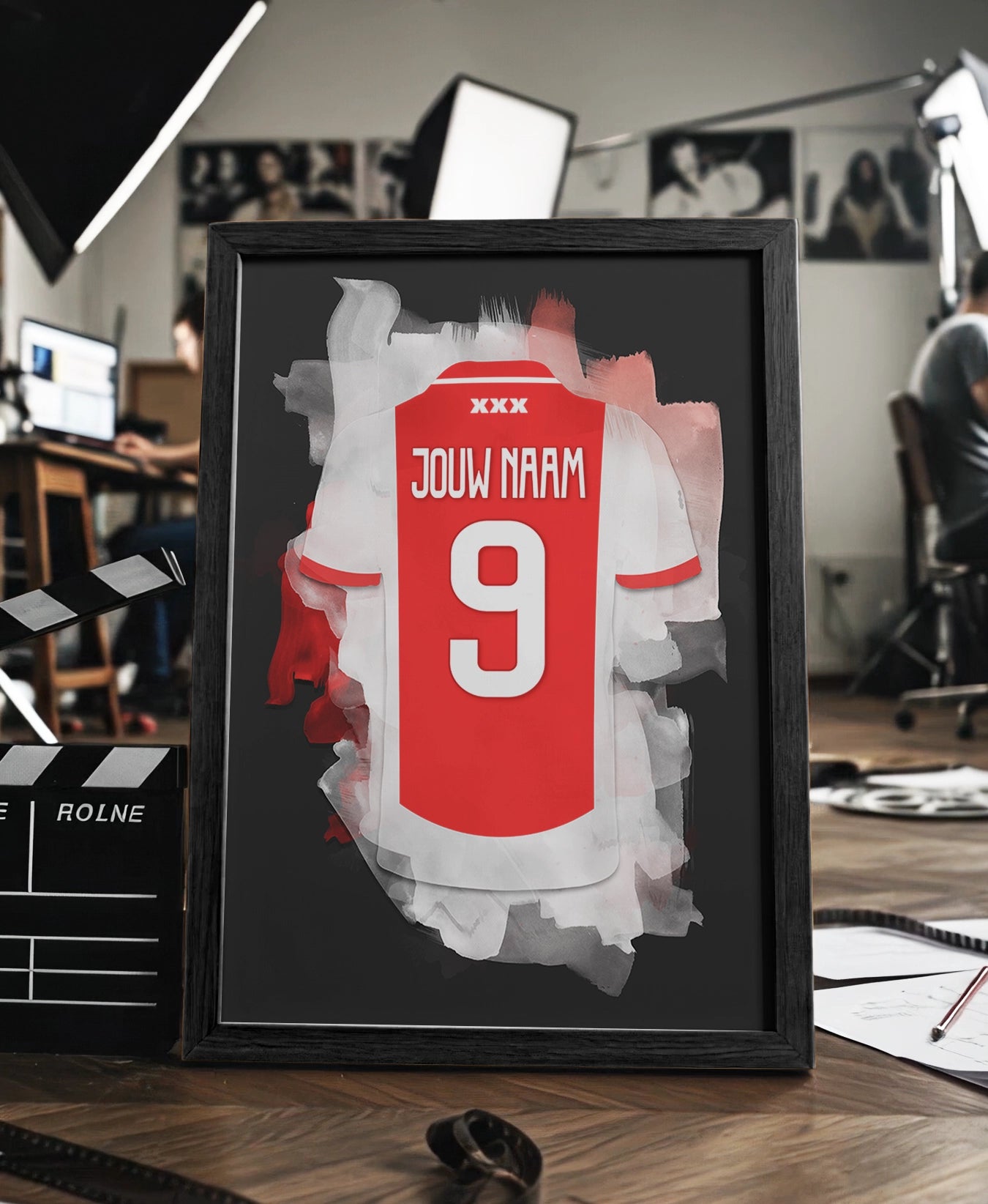 Ajax Amsterdam ingelijste poster met naam