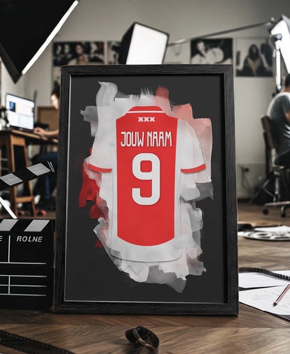 Ajax Amsterdam ingelijste poster met naam